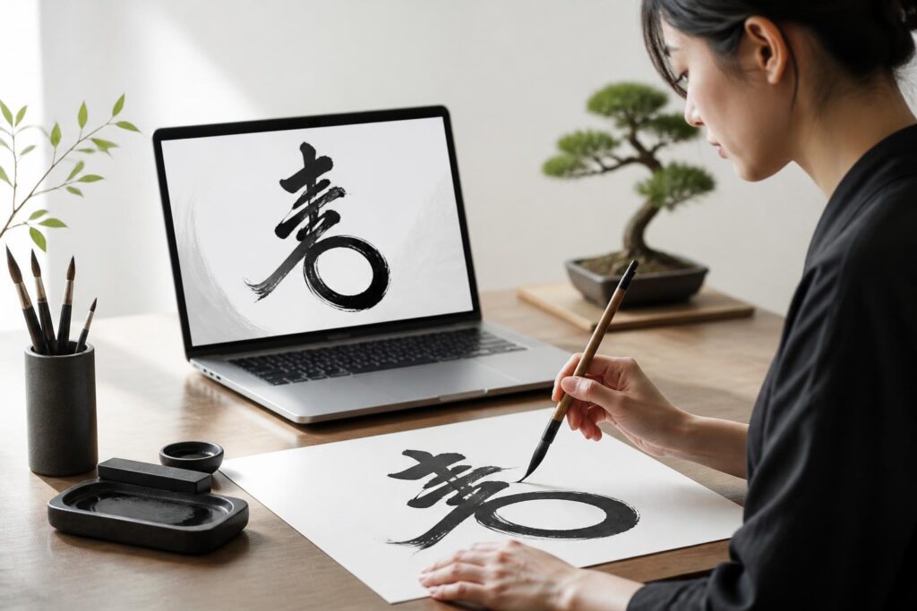 書道作品美容室ロゴの筆文字依頼、成功するためのポイントは？