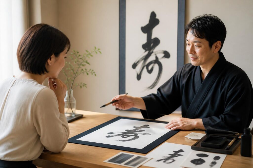 書道作品のフルオーダーはどのように依頼できる？