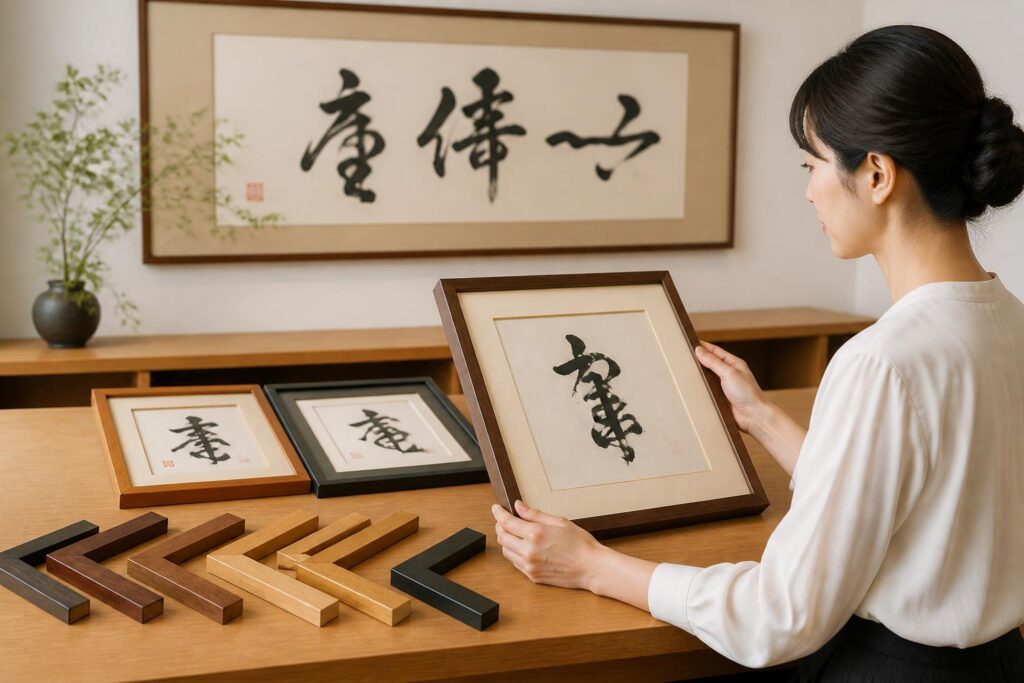 書道作品に合う木製額はどのように選ぶ？
